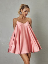 Kellyanne Spaghetti Satin Mini Dress